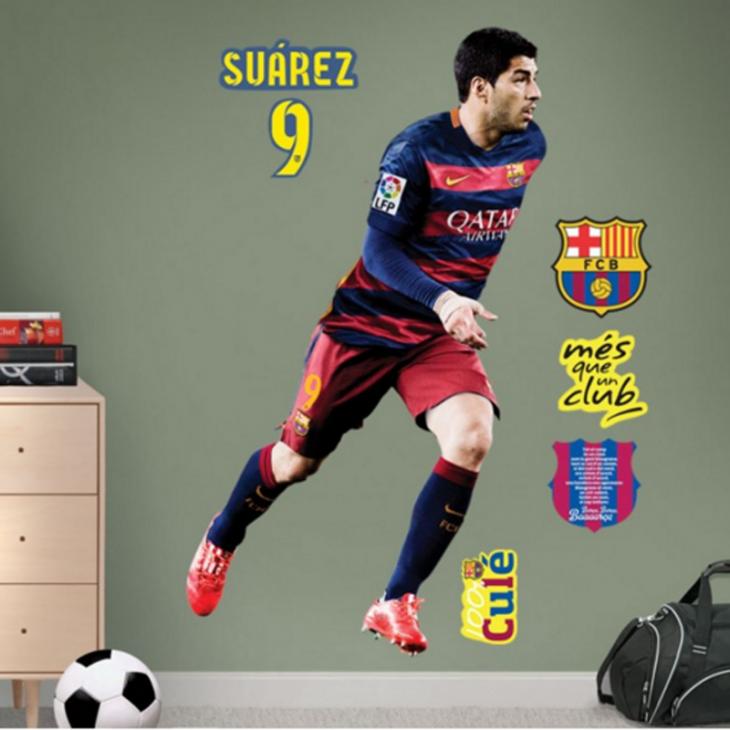 Stickers muraux FC Barcelona - Sticker mural Luis Suarez® - ambiance-sticker.com